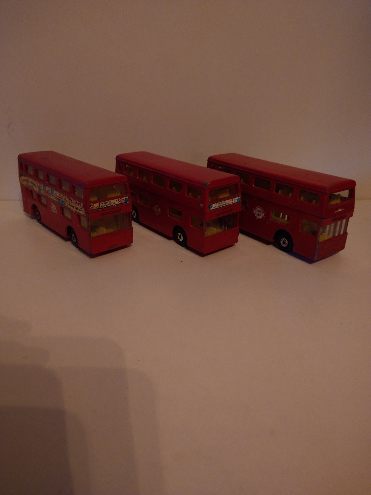 Matchbox King Size London Dubbeldekker Bussen (3 stuks), Ophalen of Verzenden, Gebruikt