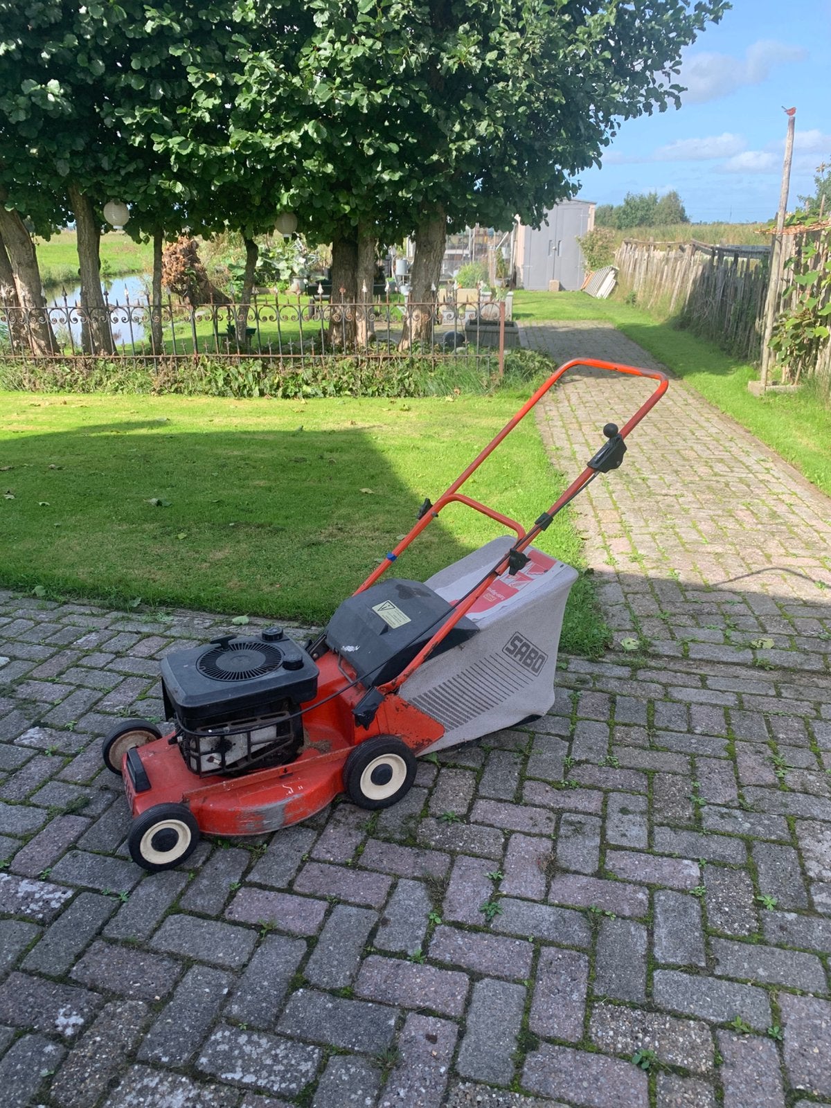 Sabo grasmaaier turbo signal, Tuin en Terras, Ophalen, Cirkelmaaier, Gebruikt, 40 t/m 49 cm