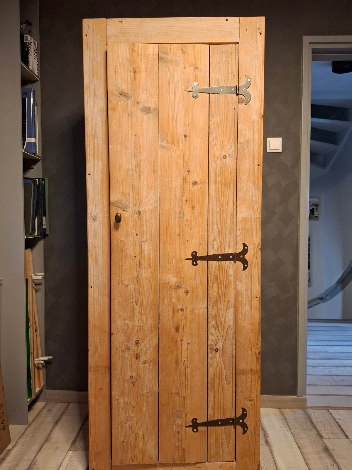 Steigerhouten Kledingkast, Huis en Inrichting, Kasten | Kledingkasten, Landelijk, Robuust, 150 tot 200 cm, Overige houtsoorten
