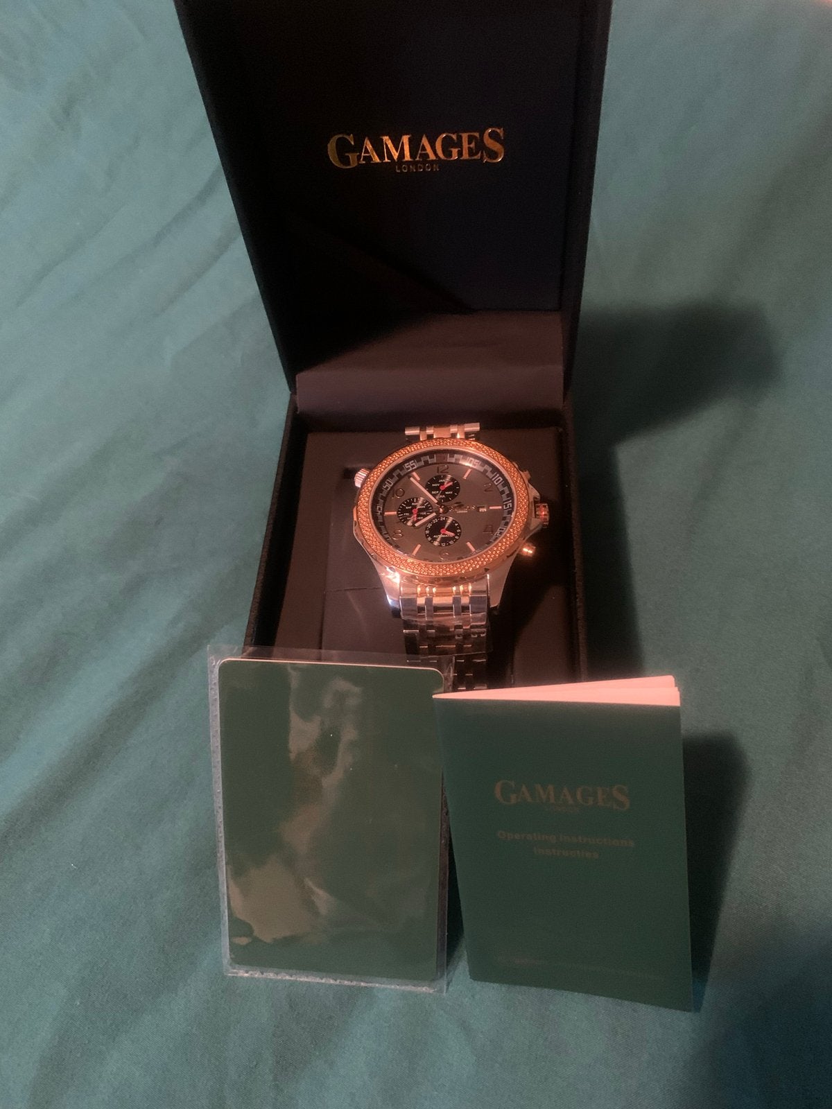 Gamages London GA0041 Limited Edition Horloge, Sieraden, Tassen en Uiterlijk, Overige merken, Staal, Polshorloge, Ophalen of Verzenden