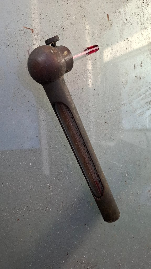 Vintage Thermometer messing, Overige typen, Ophalen of Verzenden, Gebruikt