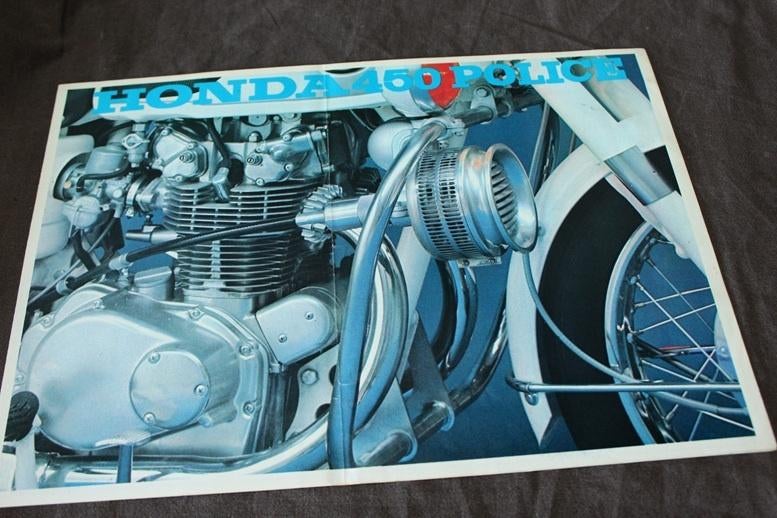 Honda 450 Police  CB450 P motorfiets verkoop folder, Motoren, Ophalen of Verzenden, Honda