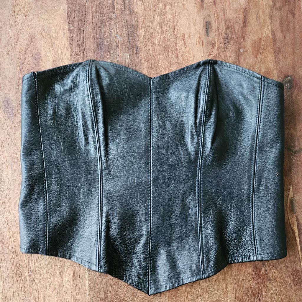 Echt leren corset top zwart S, Zwart, Ophalen of Verzenden, Zo goed als nieuw, Star collection