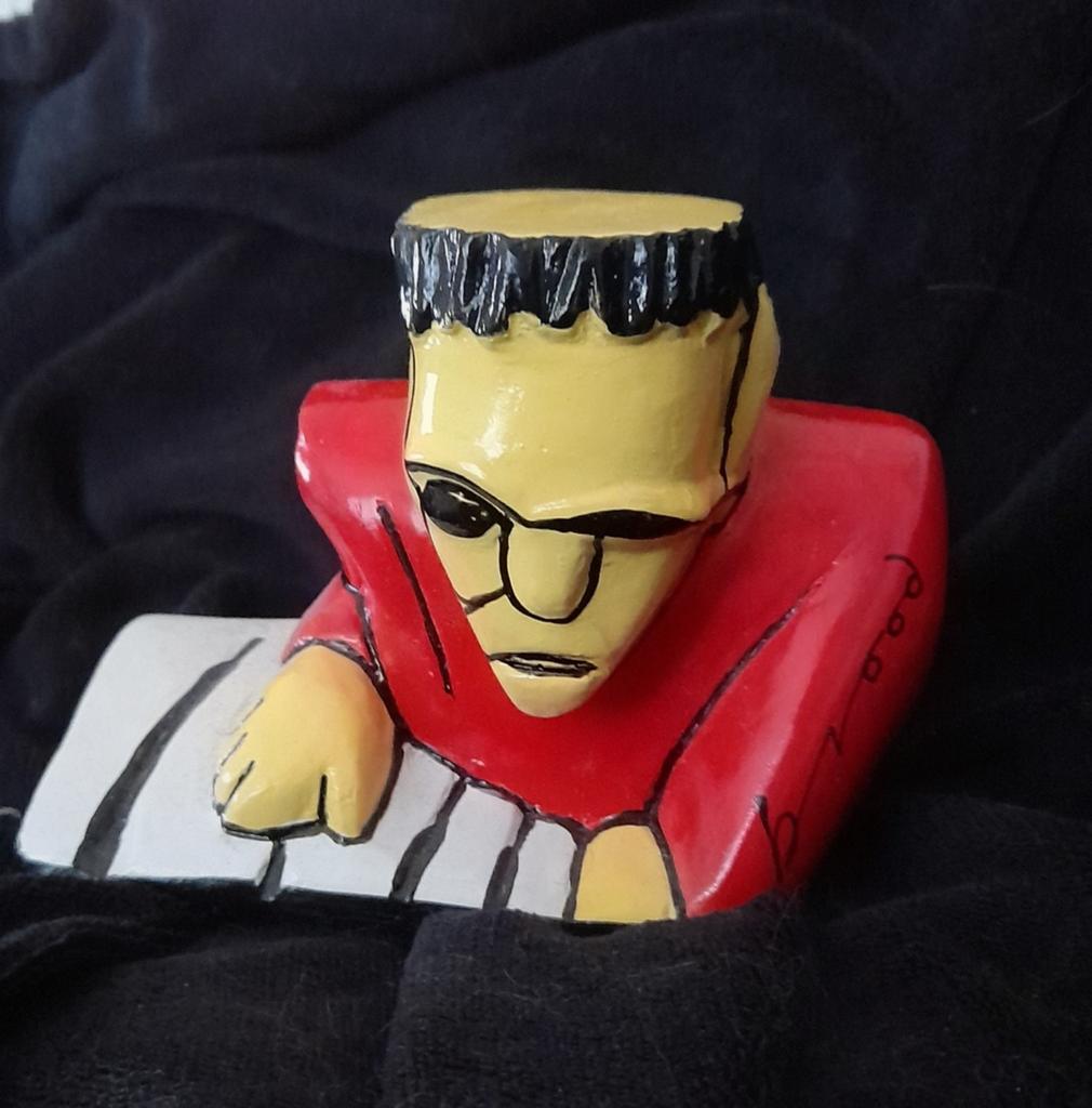 Herman Brood beeldje "IK" met certificaat Xandra Brood, Minder dan 20 cm, Gemerkt, Kunststof, Ophalen of Verzenden