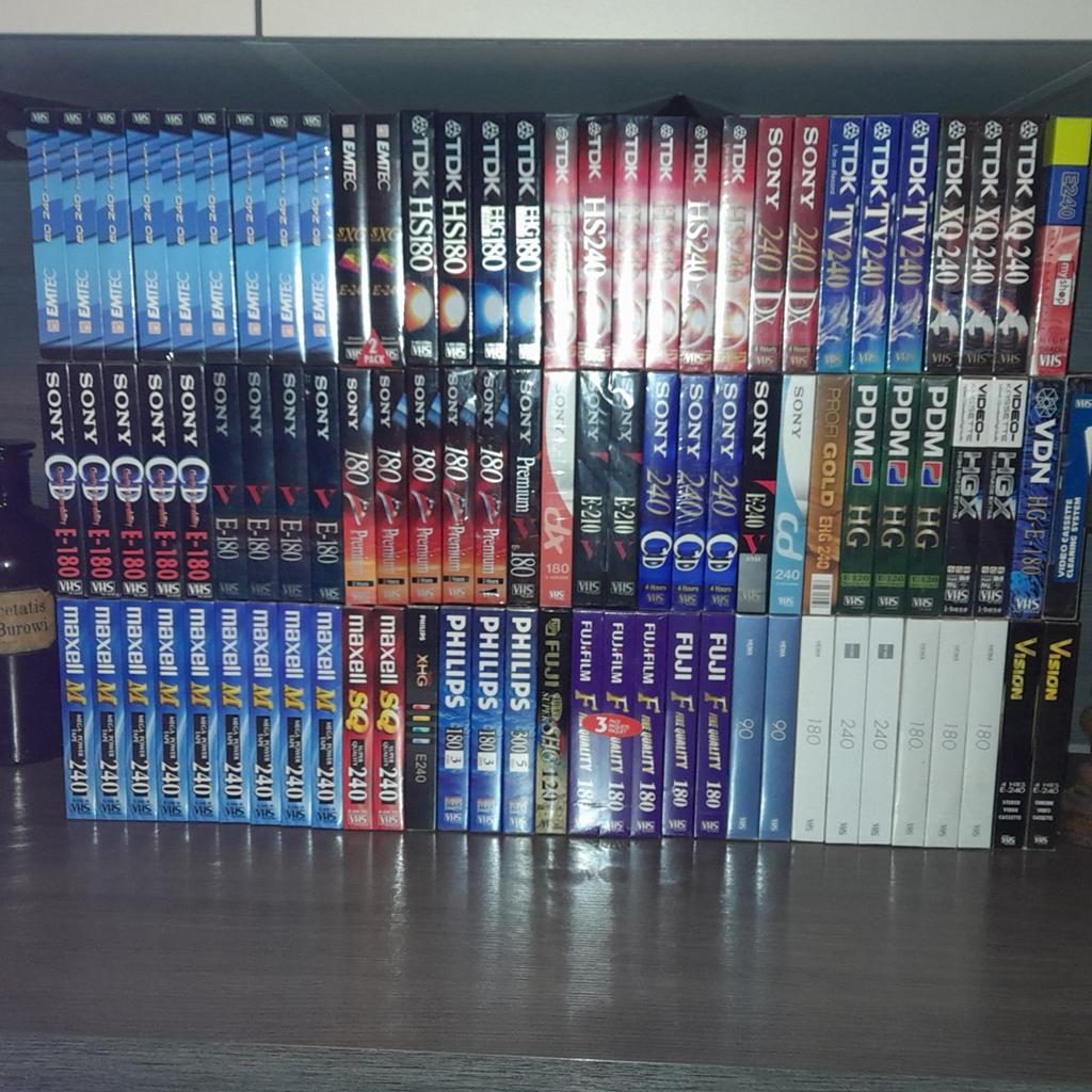 92 onbespeelde VHS videobanden in fabrieksverpakking, Ophalen of Verzenden, Nieuw, Videoband