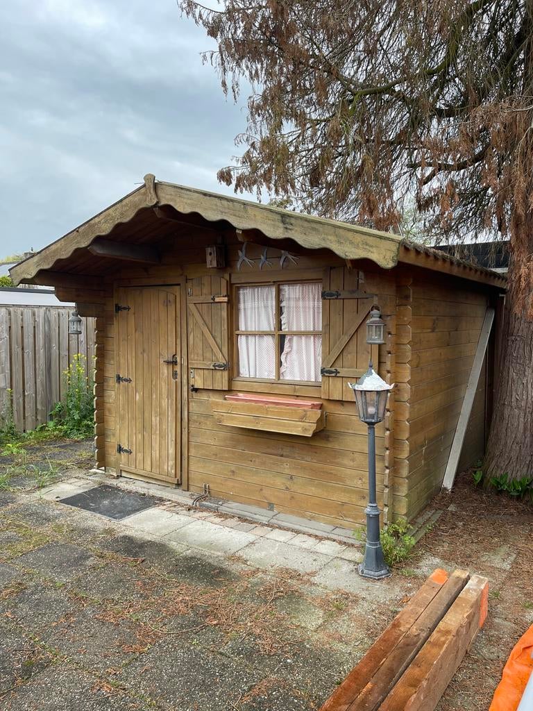 Houten tuinhuis, Tuin en Terras, Ophalen, Tuinhuis, 250 tot 500 cm, 1 raam