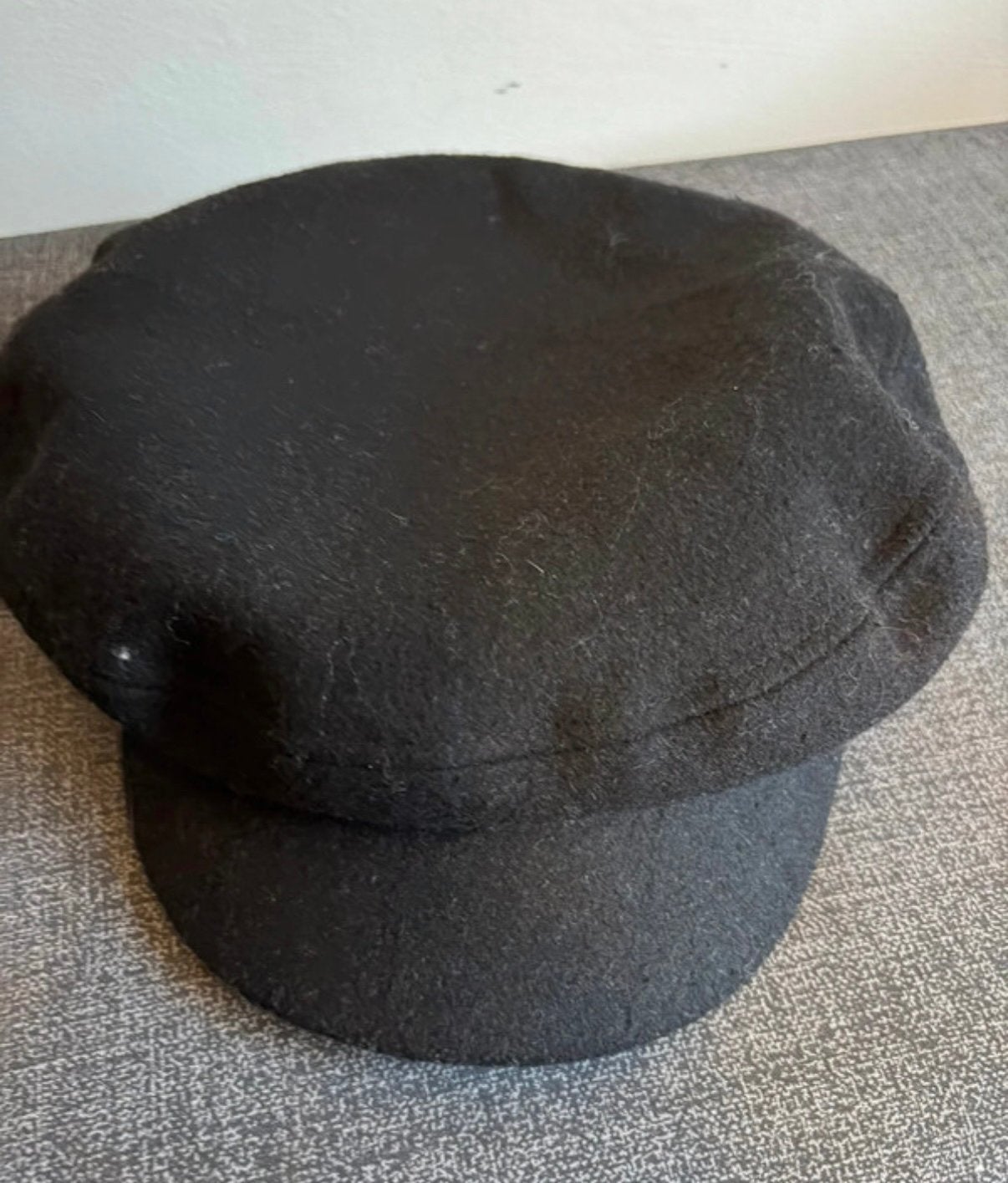 Zwarte wollen schipperspet vsn Barts, Kleding | Dames, Ophalen of Verzenden, Zo goed als nieuw, Pet