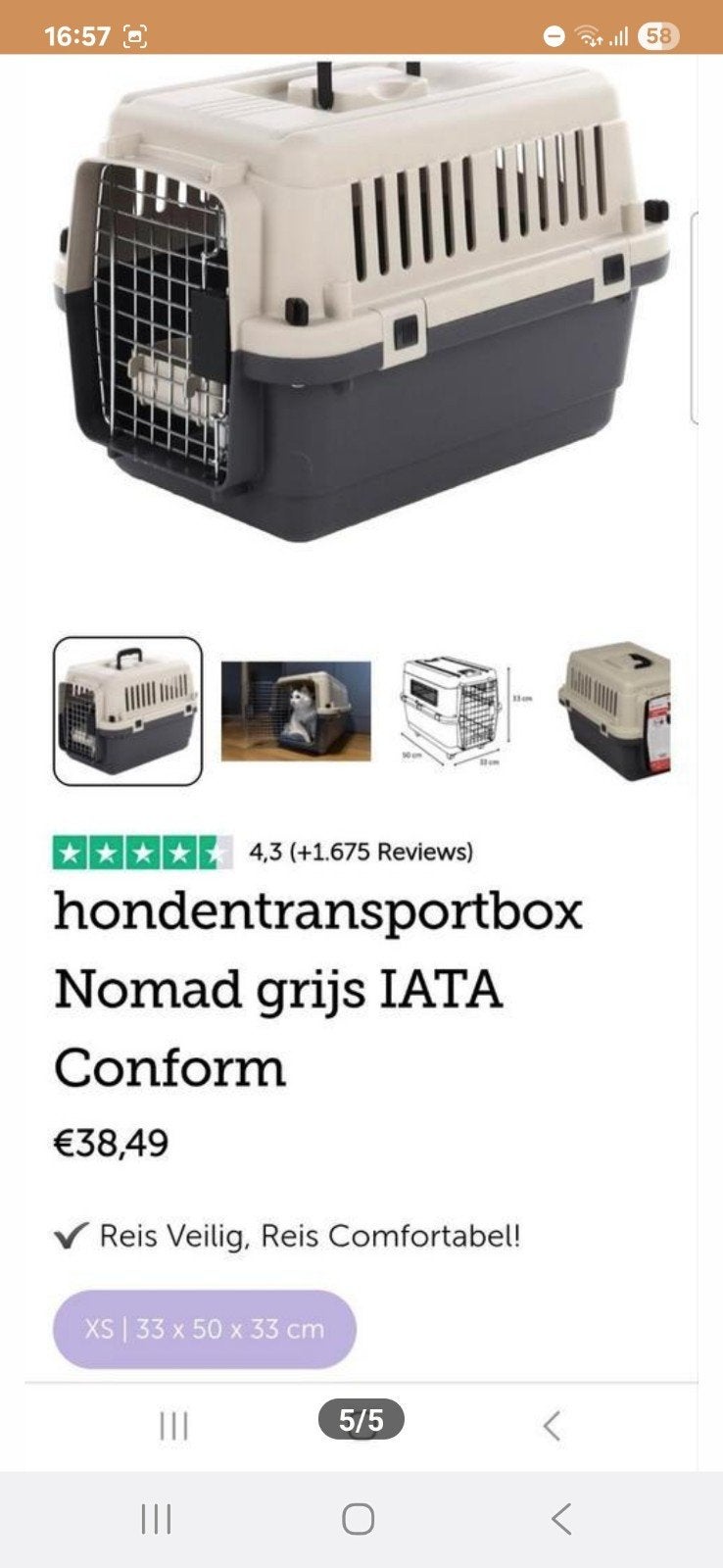 Hondentransportbox, Ophalen, Nieuw