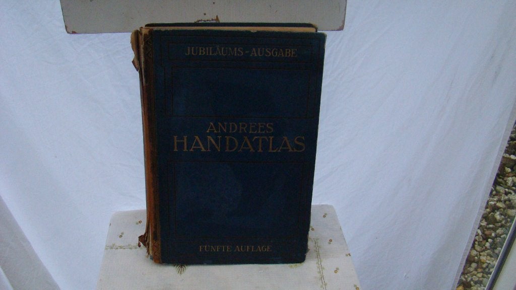 Duitse wereld Atlas ( 1909  Antiek, Gelezen, Overige atlassen, Ophalen of Verzenden, 1800 tot 2000