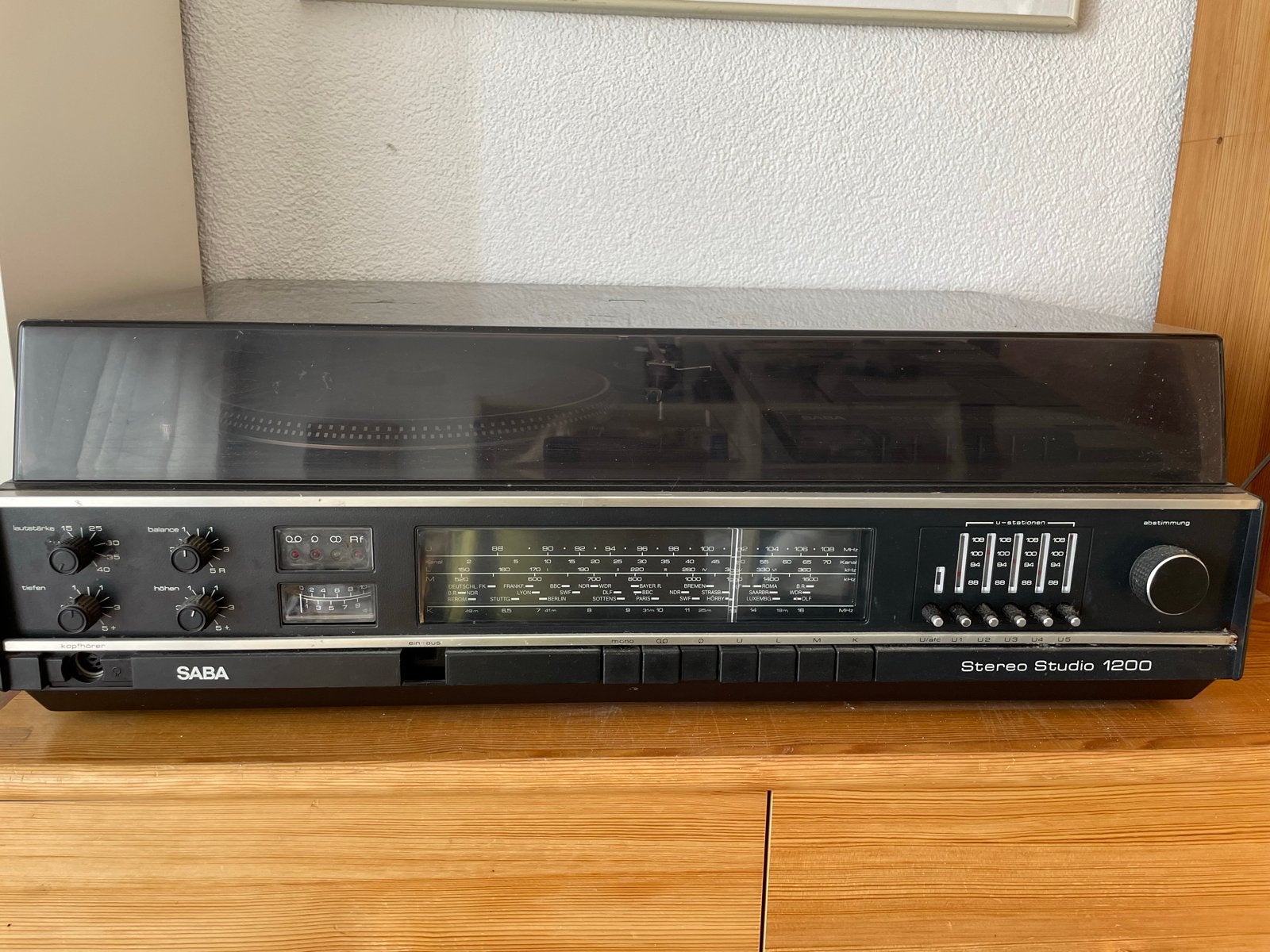 Saba Stereo Studio 1200 Platenspeler met radio, Ophalen, Gebruikt, Platenspeler, Overige merken