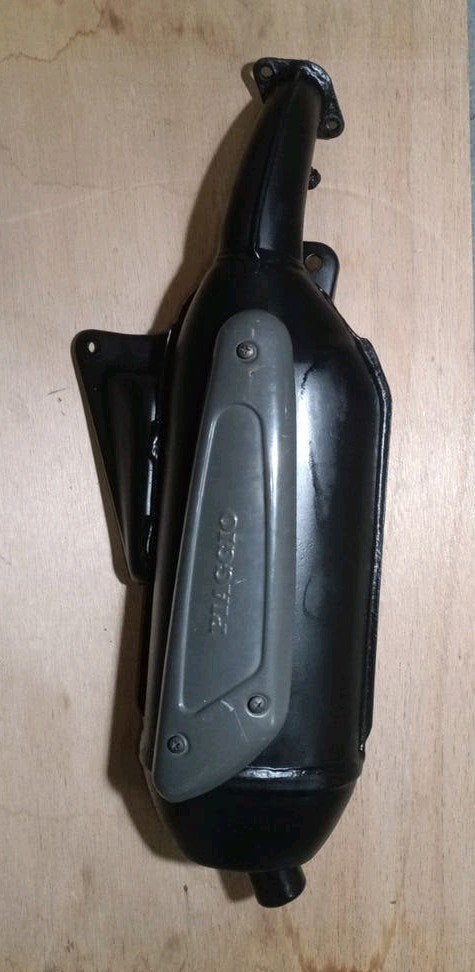 originele Piaggio uitlaat 125 180 2t geen rammelen, Ophalen of Verzenden