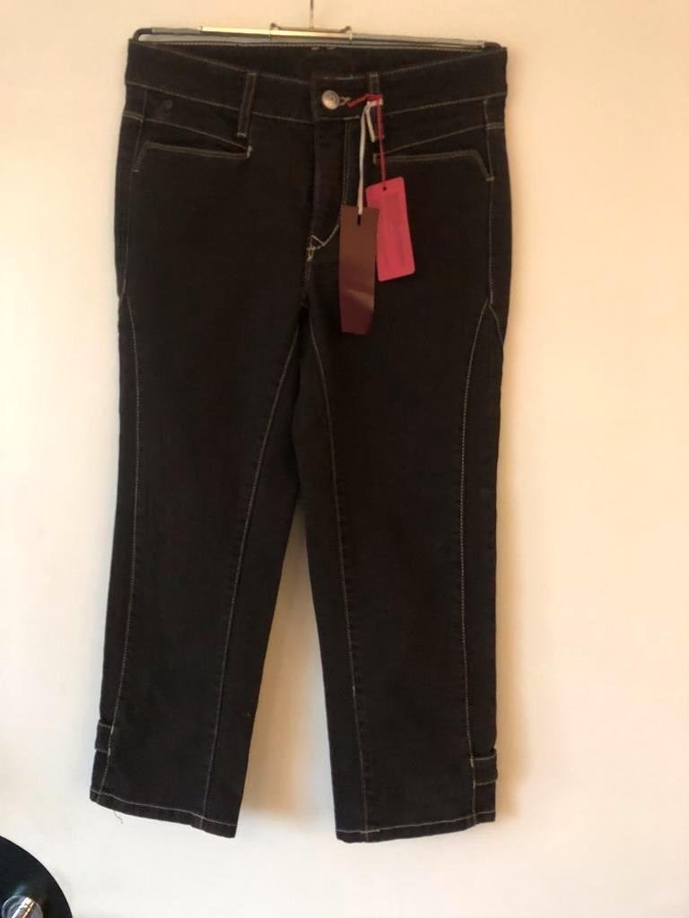 CAMBIO nieuwe bruine 7/8 broek met kaartjes mt 34, Nieuw, Ophalen of Verzenden, W27 (confectie 34) of kleiner, Overige kleuren