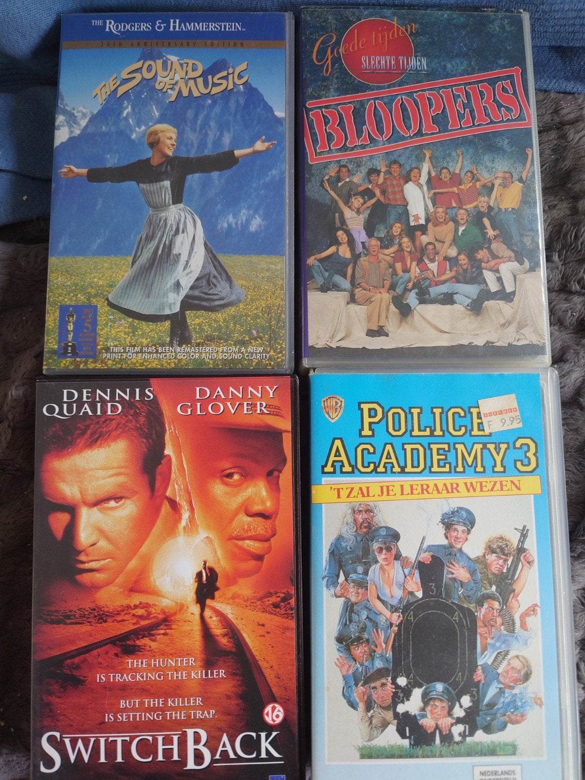 VHS 3 diverse films + GTST bloopers, Cd's en Dvd's, Nederlands ondertiteld, Engels, Vanaf 16 jaar, Ophalen of Verzenden