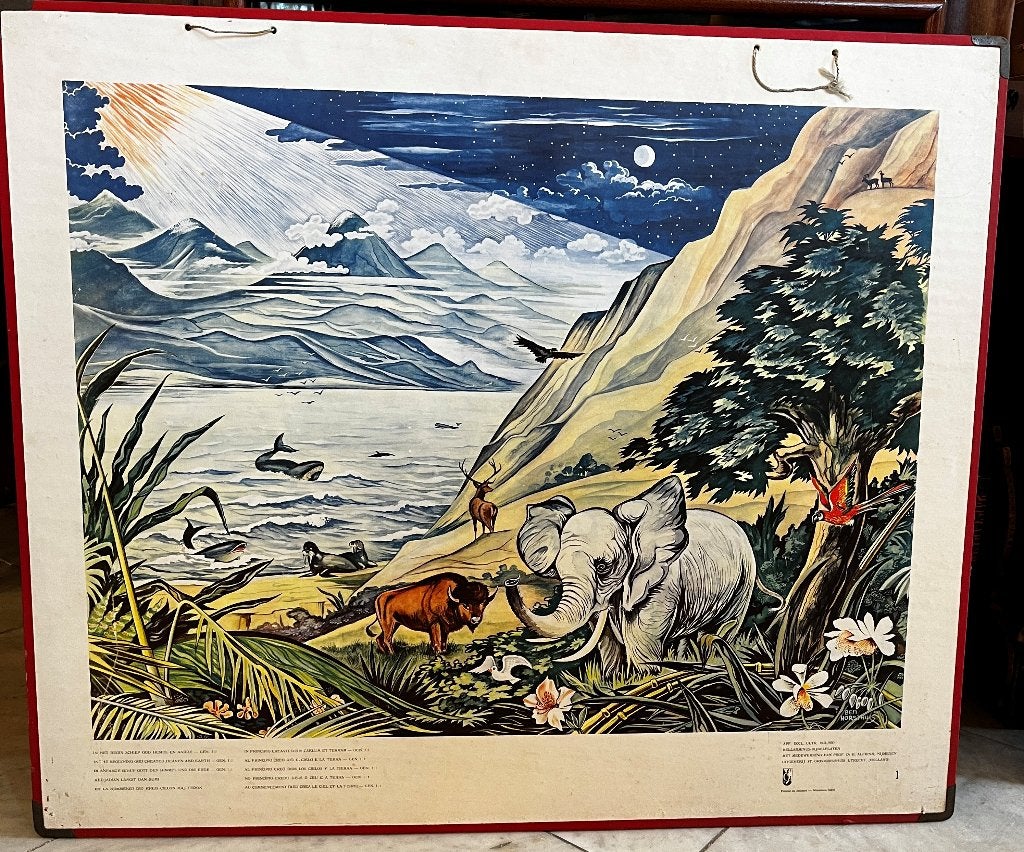 Oude schoolplaat nr. 1: De schepping (dieren, olifant), Ophalen, Overige thema's