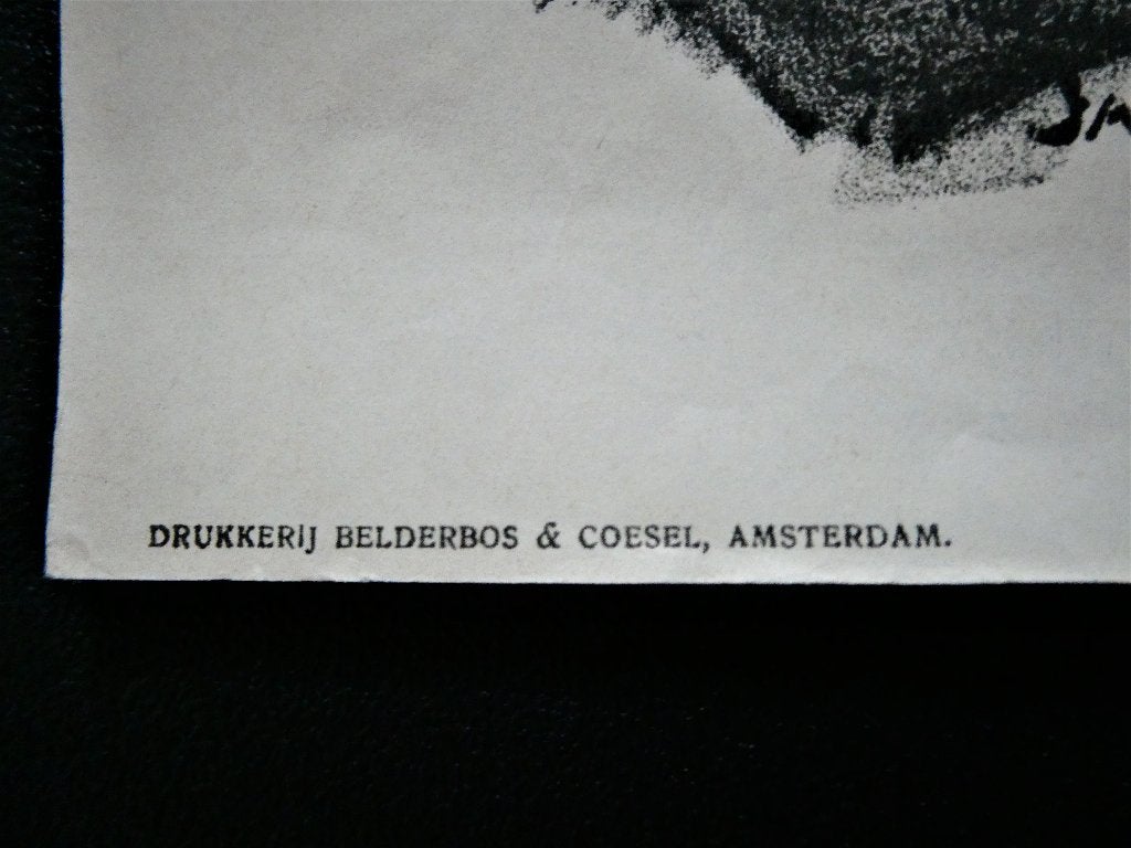 Spotprent litho Jan Sluijters De Nieuwe Amsterdammer 1915, Ophalen of Verzenden