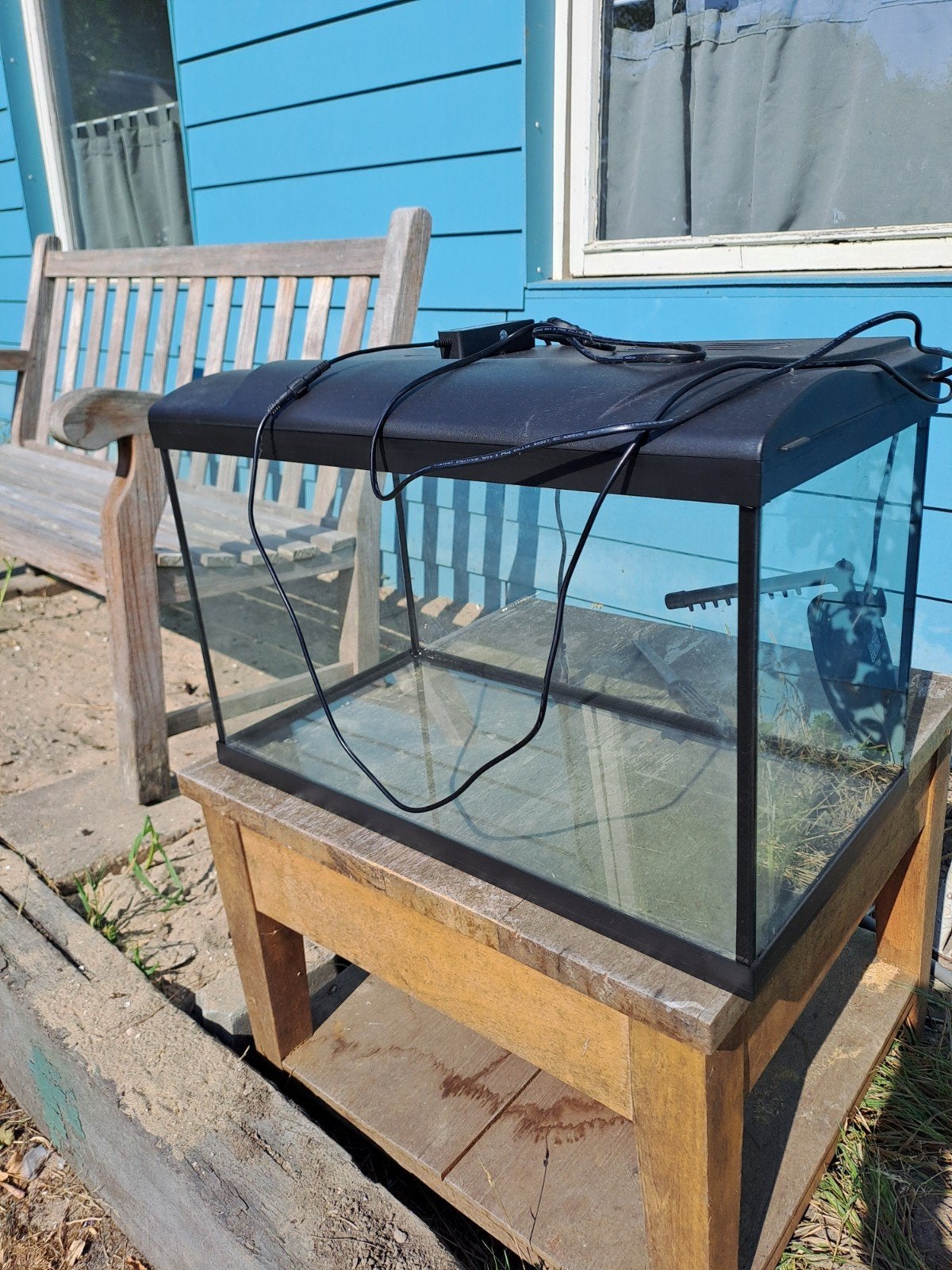 Aquarium met lamp en pomp 58x30x35, Ophalen, Leeg aquarium