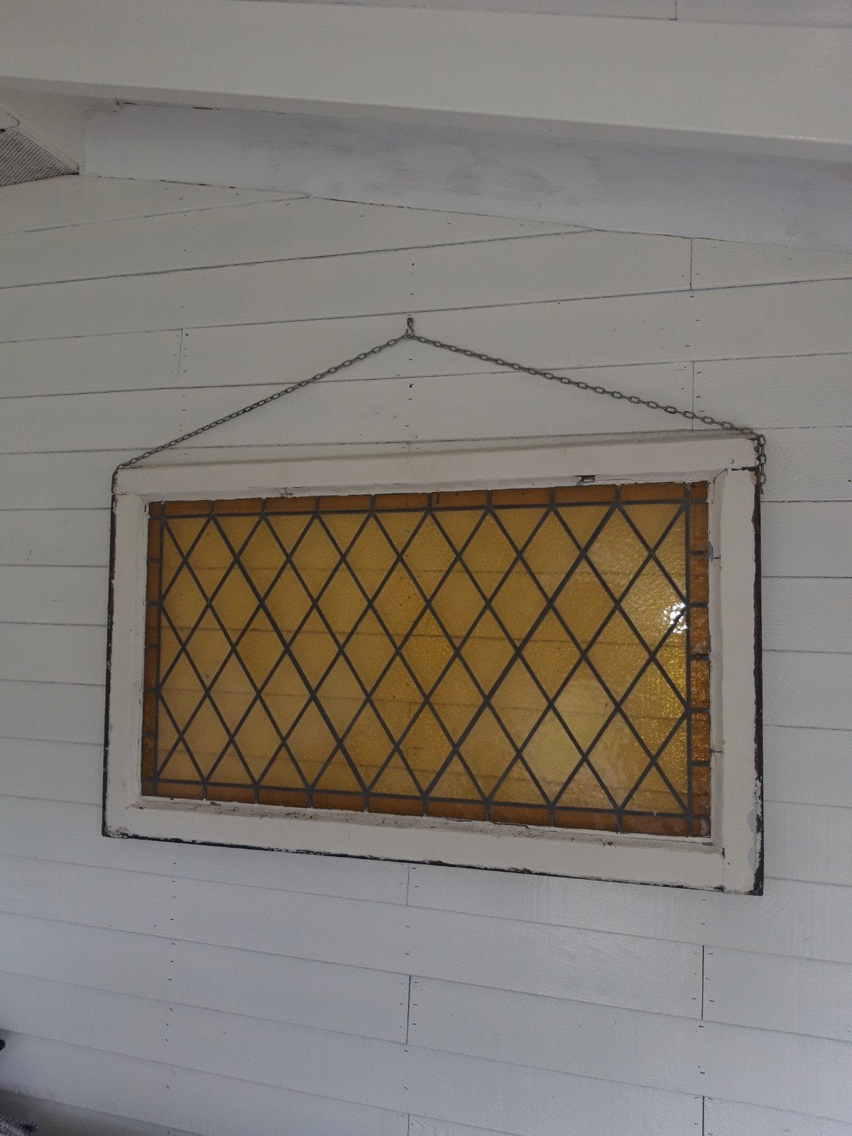 glas in loodraam 75x124cm, Doe-het-zelf en Verbouw, Glas en Ramen, Ophalen, Minder dan 80 cm
