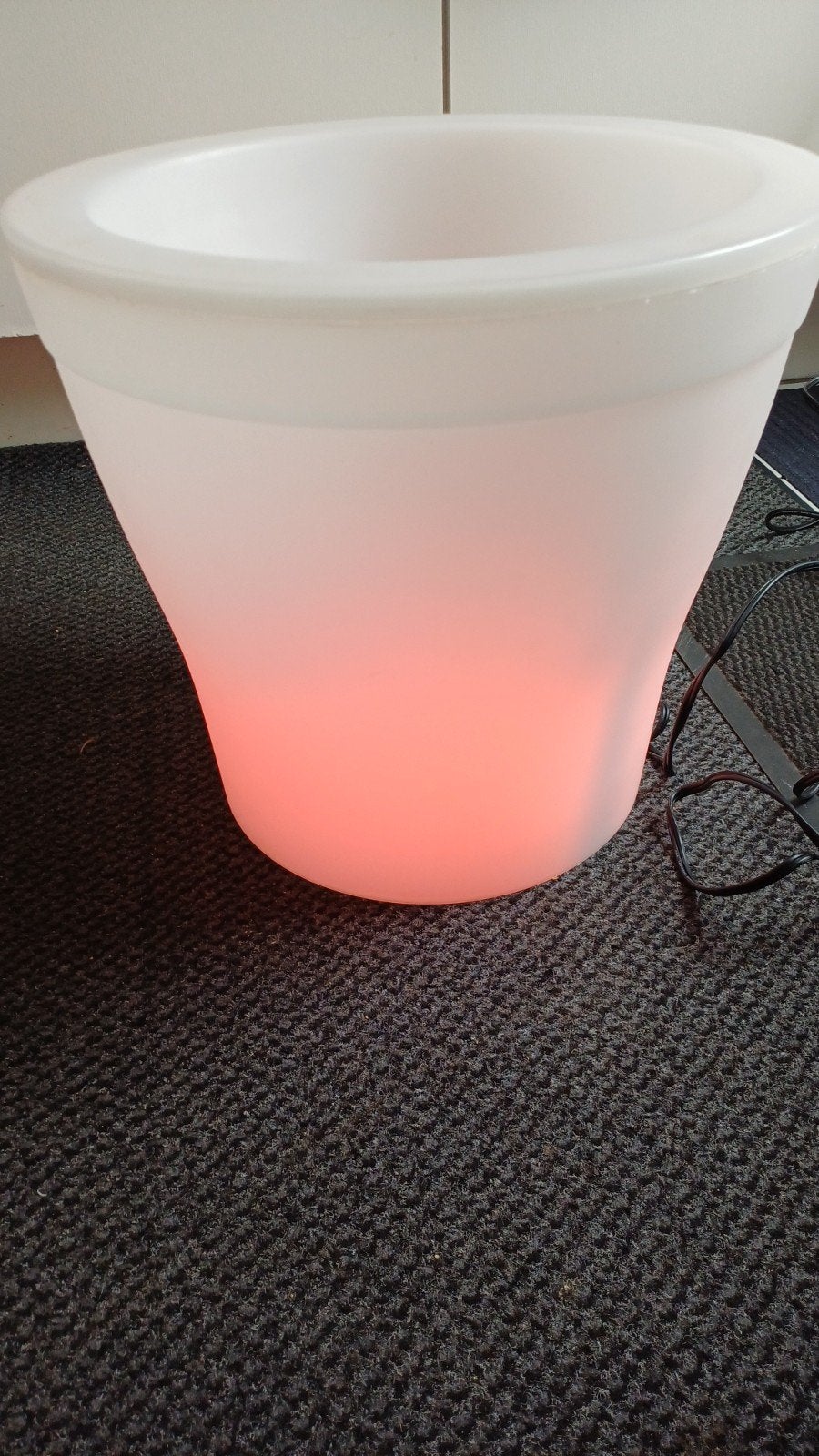 LED Bloempot met Verlichting - Wit, Ophalen, Gebruikt, Kunststof, Wit