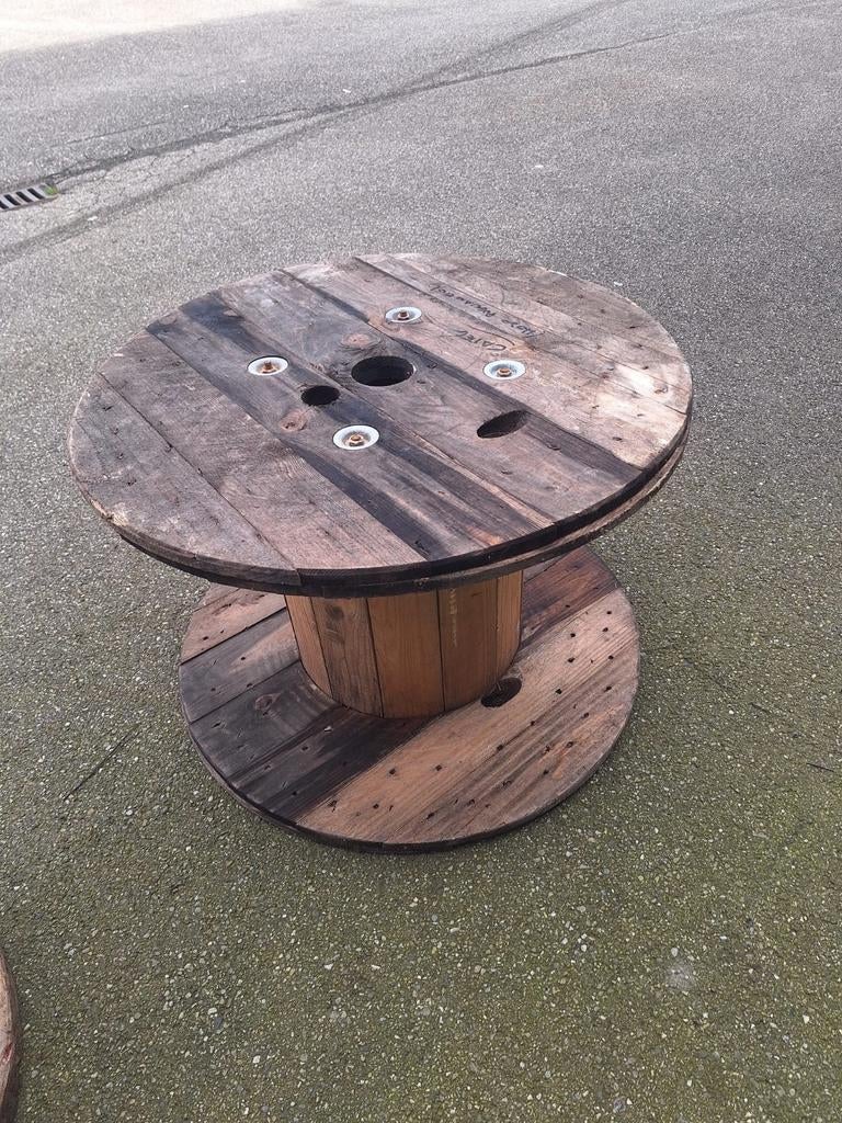 Gebruikte houten haspel - Ideaal als tafel of decoratie, Tuin en Terras, Tuintafels, Ophalen, Gebruikt