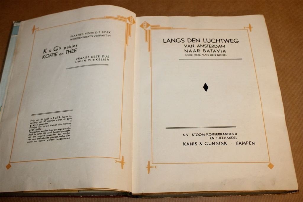 Luchtweg Amsterdam-Batavia — Compleet Plaatjesalbum 1933, Ophalen of Verzenden, Gelezen