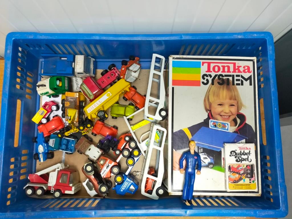 Partij Tonka speelgoed: voertuigen en Tonka System, Hobby en Vrije tijd, Modelauto's | Overige schalen, Ophalen of Verzenden, Gebruikt