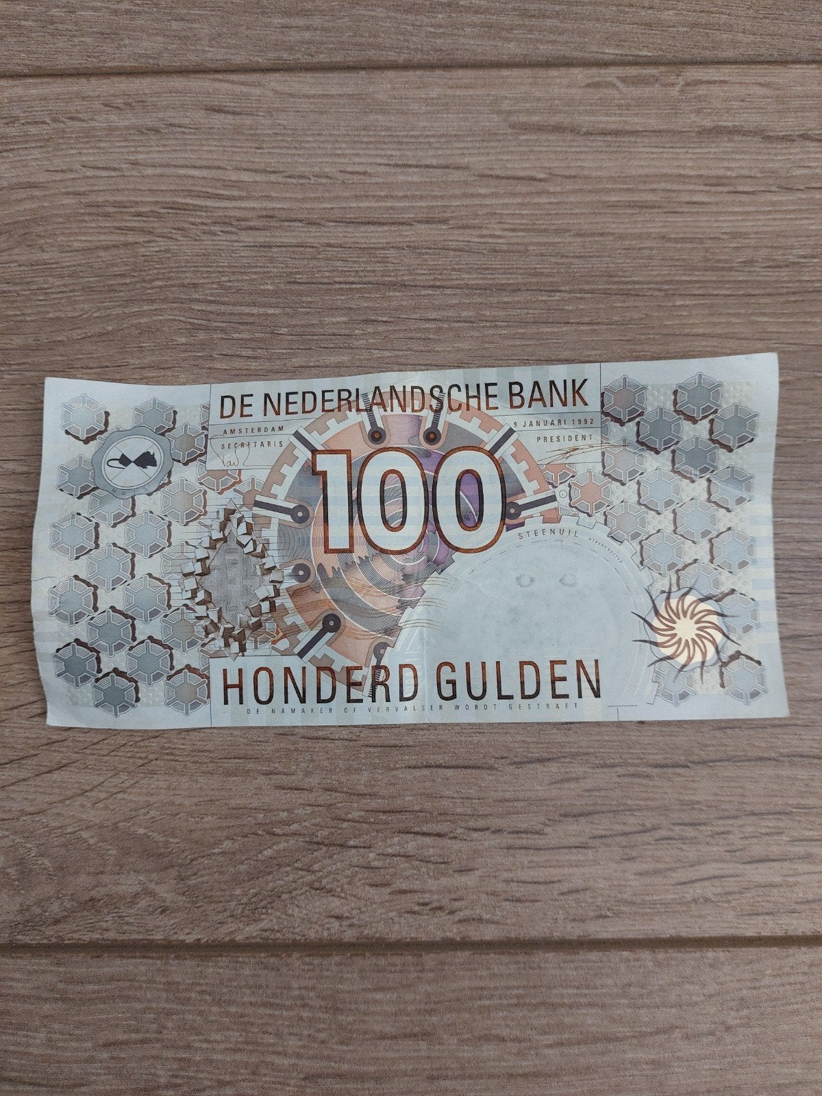 100 Gulden - Honderd Gulden - Nederland - 1992 Steenuil, Ophalen of Verzenden, 100 gulden, Los biljet