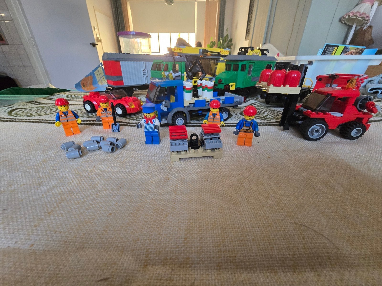 Lego City 7898 Goederentrein met afstandsbediening, Lego, Ophalen of Verzenden, Complete set, Inclusief instructies