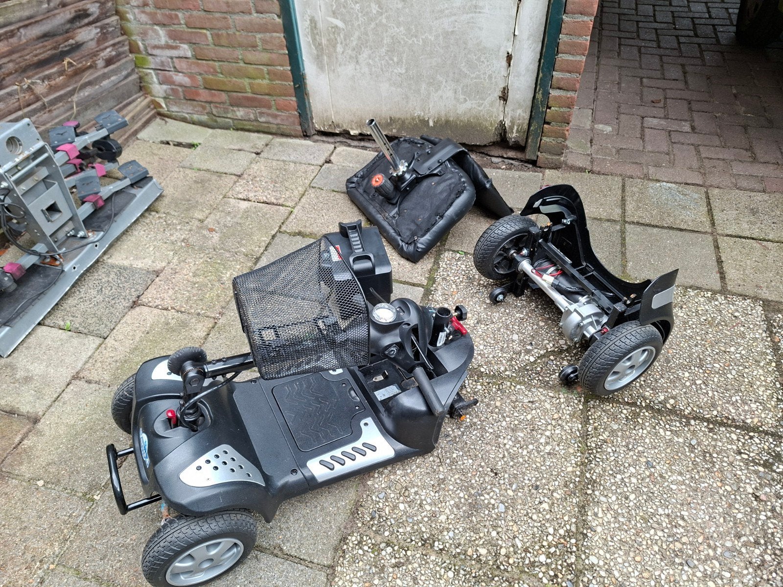 opvouwbare scootmobiel, Ophalen, 10 km/u of minder