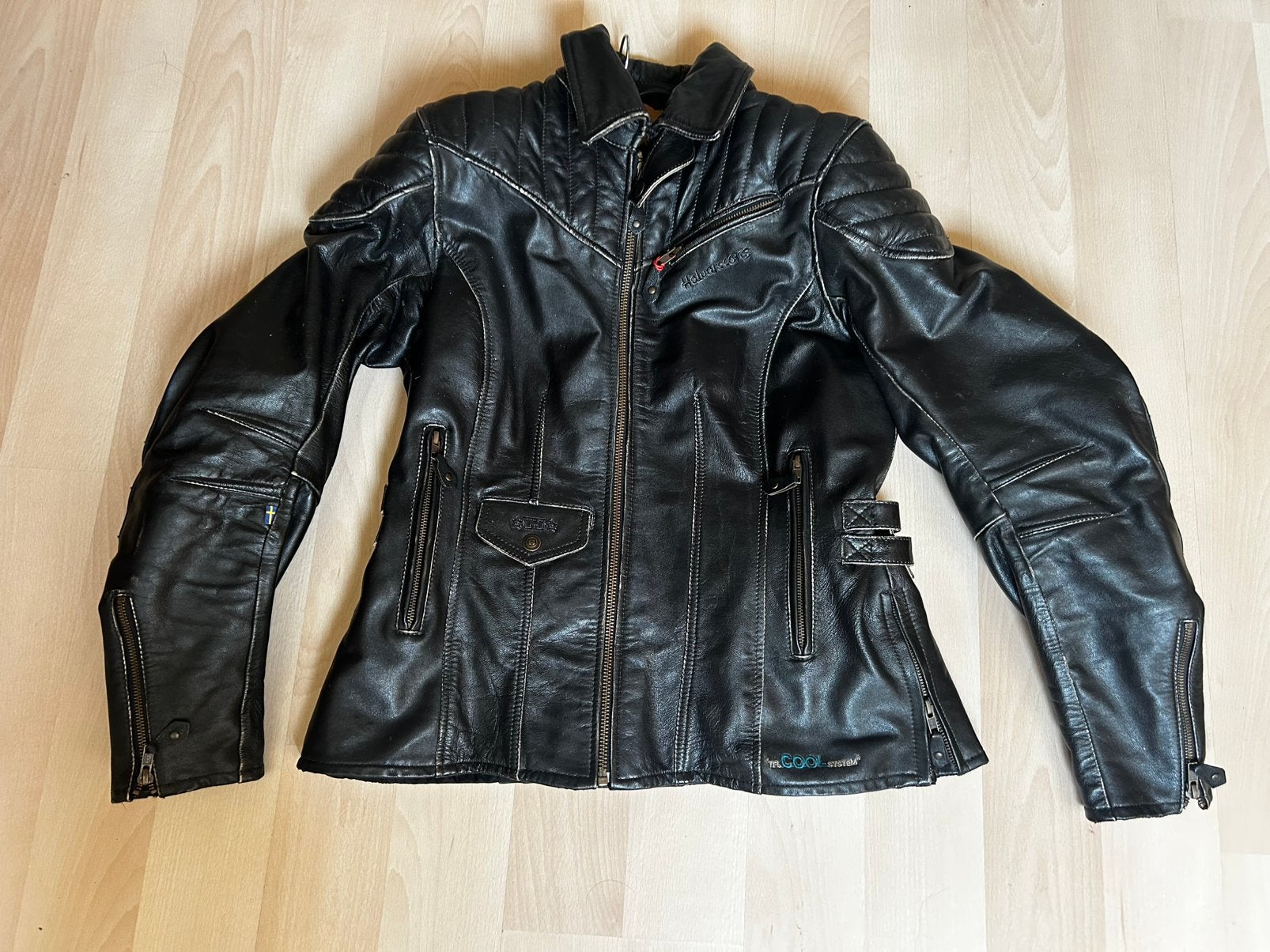 Prachtige leren Halvarssons dames motorjas xl, Ophalen of Verzenden, Tweedehands, Dames, Jas | leer