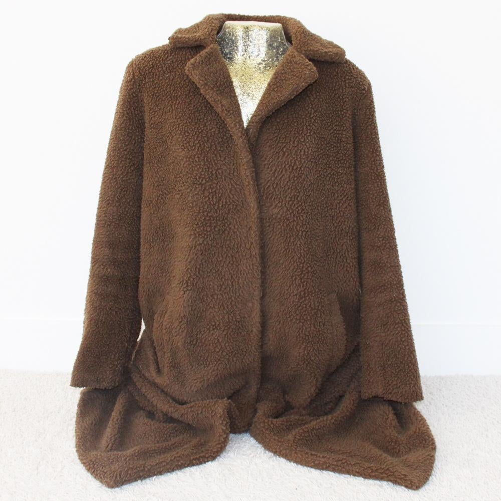 Mooie Teddy Jas Van Only (L) € 25,-, Kleding | Dames, Only, Bruin, Maat 42/44 (L), Ophalen of Verzenden