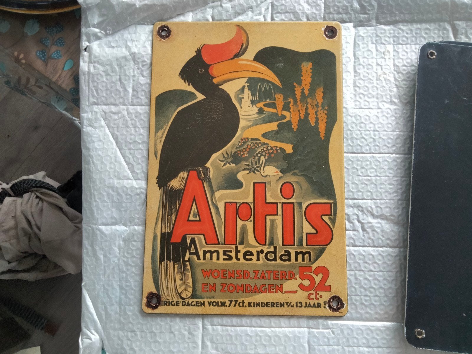 emaille reclamebord artis Amsterdam, Ophalen of Verzenden, Gebruikt, Reclamebord