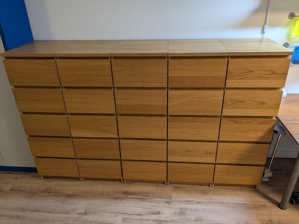 5 ladenkasten ikea met  5 gelijke laden totaalprijs 25 euro, Huis en Inrichting, Ophalen, Minder dan 50 cm, Gebruikt, 5 laden of meer