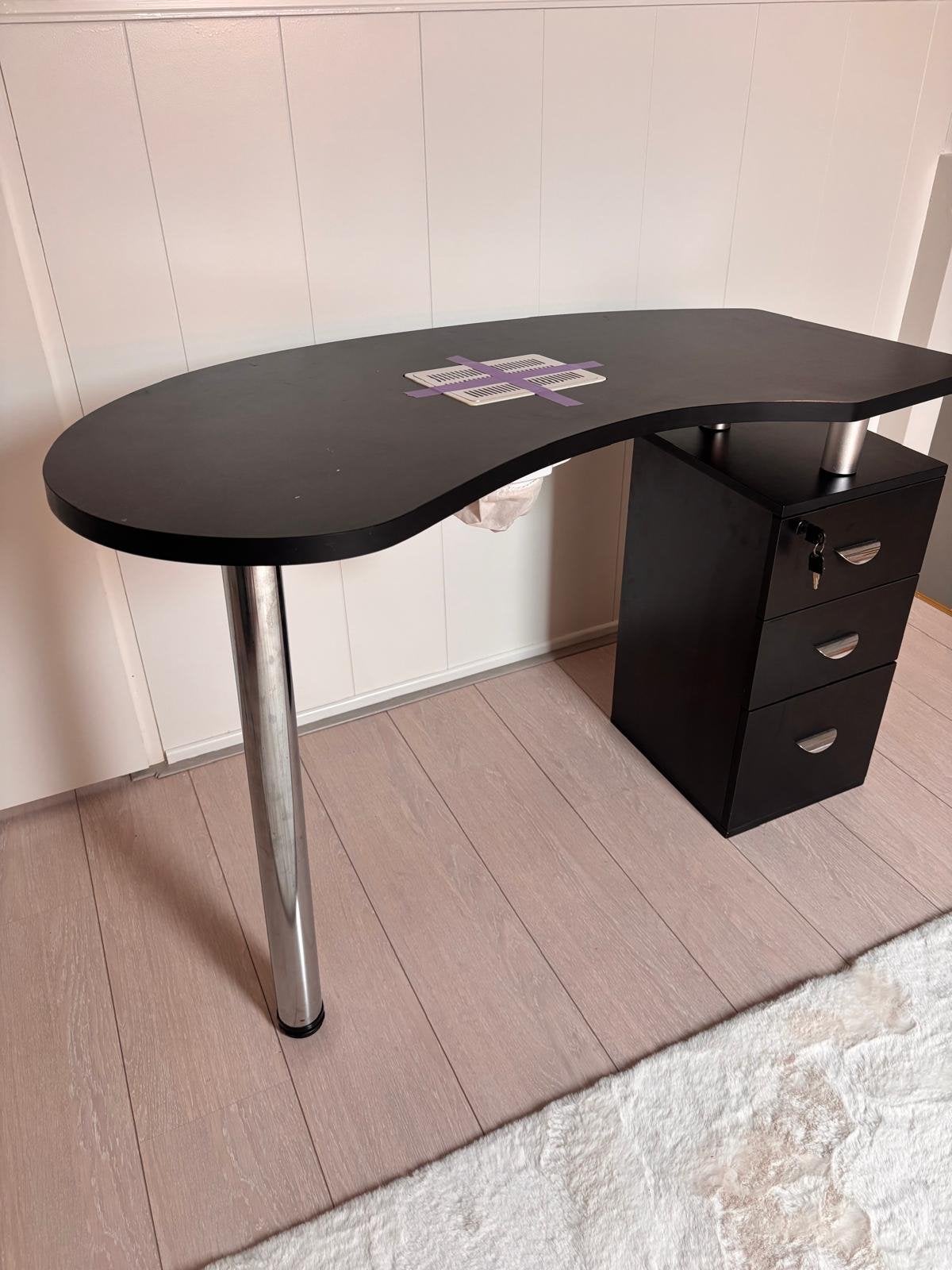 Nagel tafel met afzuigsysteem en ladeblok, Ophalen, Gebruikt, Met lades, Spaanplaat of MDF