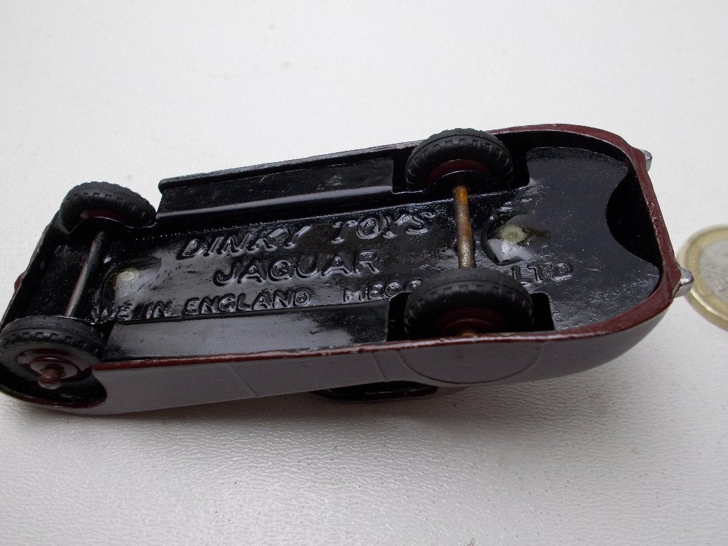 1954 Dinky Toys 157 JAGUAR XK120 COUPE (Gerestaureerd.), Ophalen of Verzenden, Gebruikt, Auto, Dinky Toys