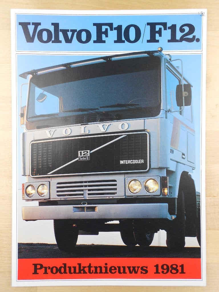 Volvo F10 F12 Brochure 1981 - Productnieuws - NL, Volvo, Zo goed als nieuw, Volvo, Ophalen of Verzenden