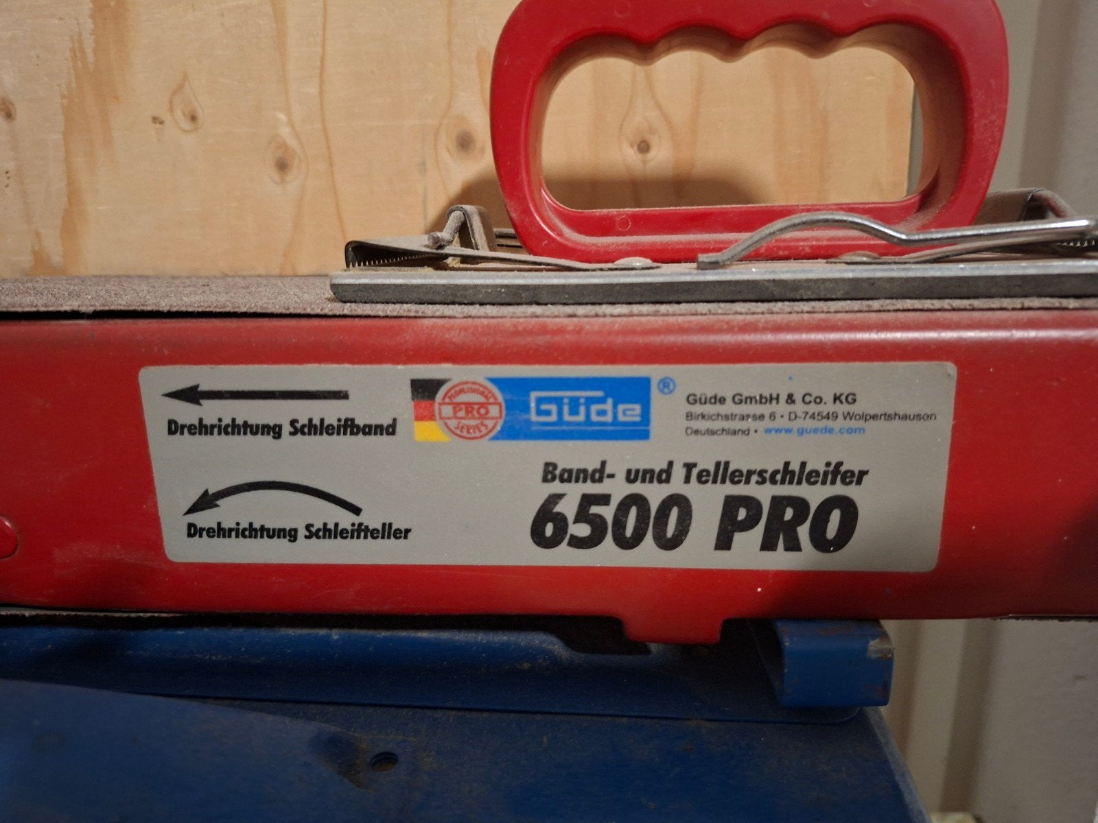Güde Band- en Tellerslijper 6500 PRO, Ophalen, Gebruikt, 1000 watt of meer, Werkbankslijpmachine