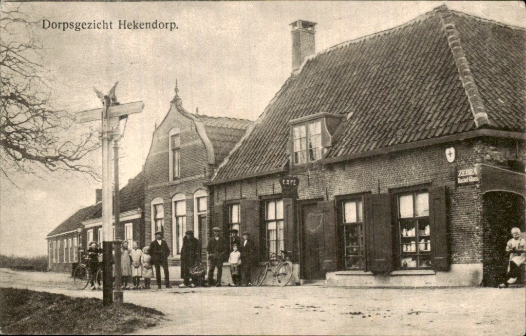 Hekendorp - Dorpsgezicht - Café en huizen, Ophalen of Verzenden, Voor 1920, Ongelopen, Utrecht