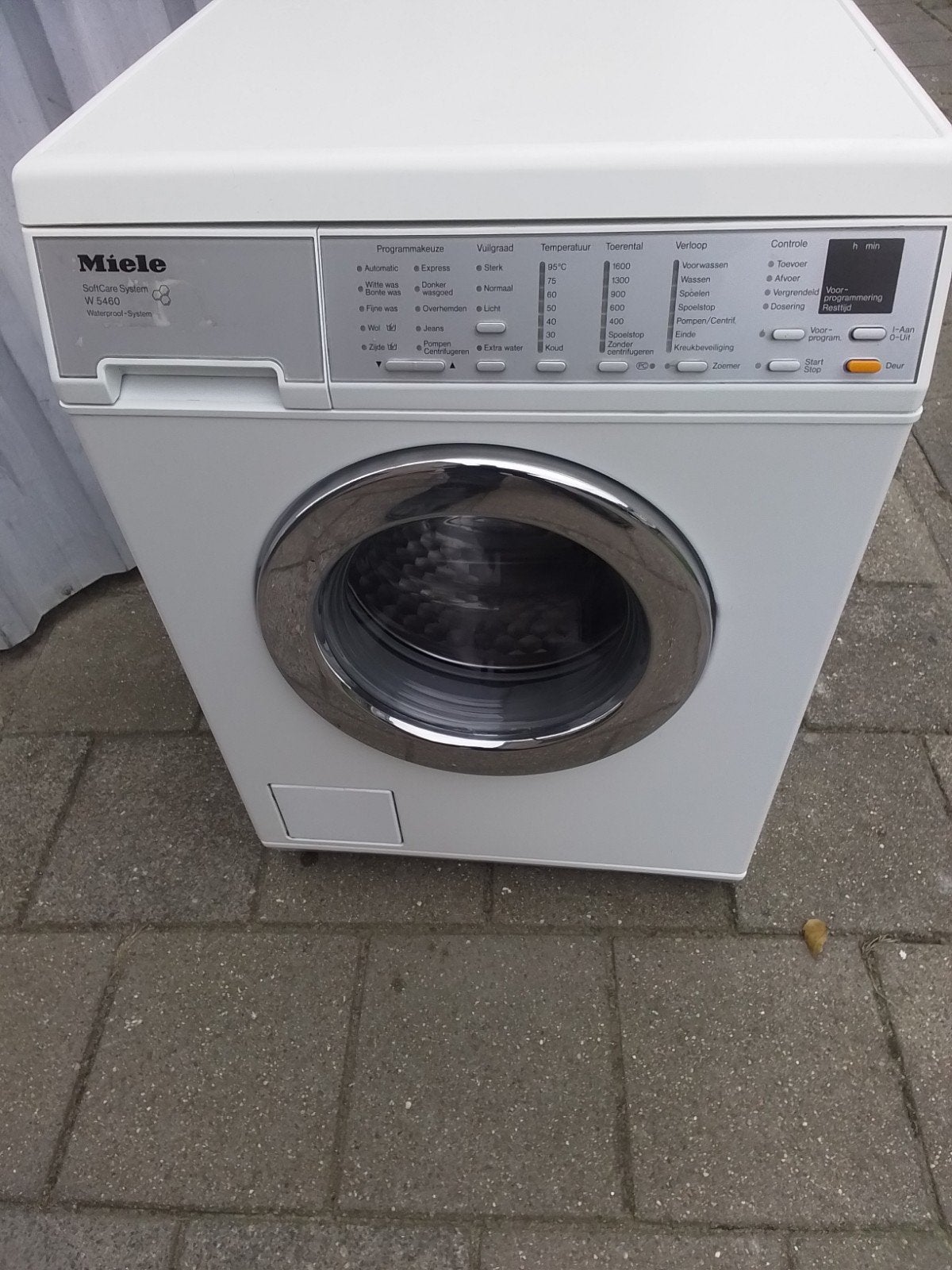 Miele wasmachine 1600 toeren, 6 tot 8 kg, Ophalen, 1200 tot 1600 toeren, 85 tot 90 cm