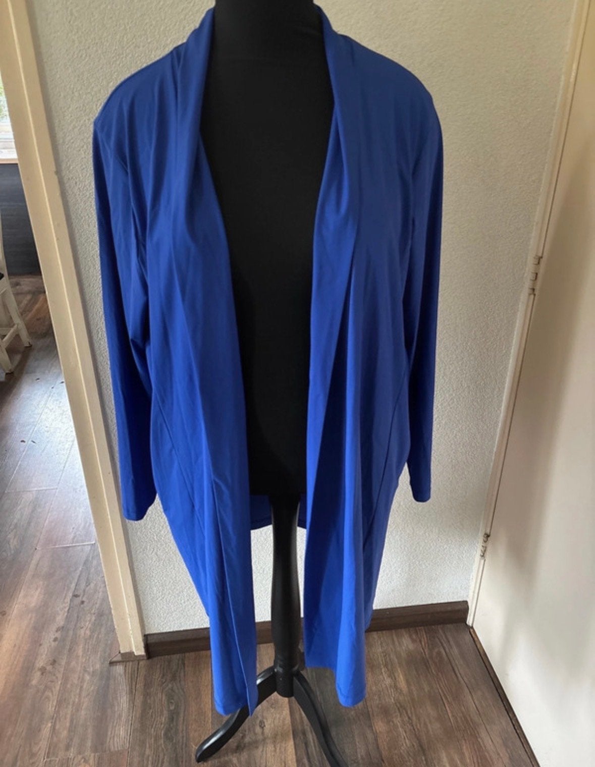 Colletta blauwe kimono met zakken, maat 3 is 52, Ophalen of Verzenden, Nieuw, Blauw, Overige typen
