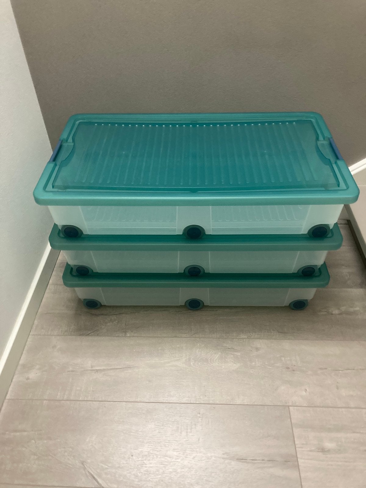 Opbergbakken op wielen met deksel, Ophalen, Gebruikt, 40 tot 60 cm, 75 tot 100 cm