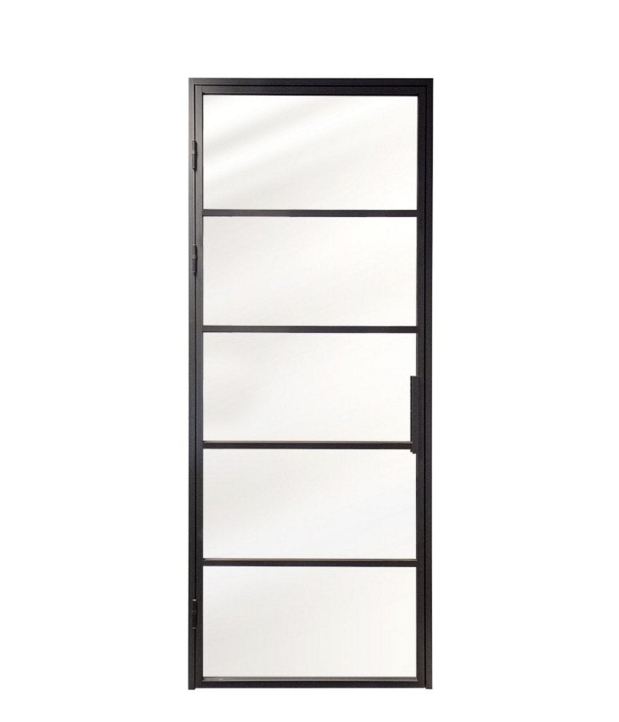 Staal look aluminium binnendeur met kozijn pakket stomp, Niet ingevuld, 80 tot 100 cm, 215 cm of meer, Binnendeur