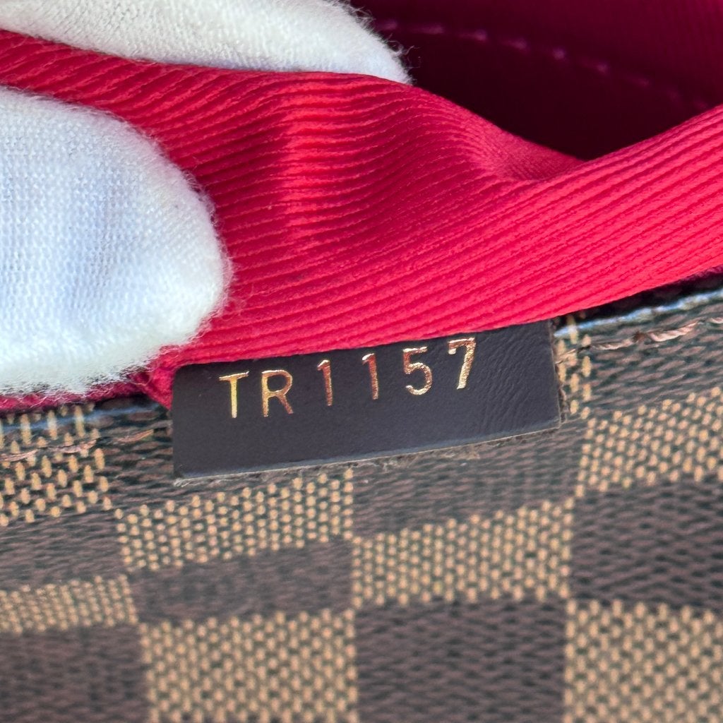 Louis Vuitton croisette damier ebene crossbody tas blokjes image 4