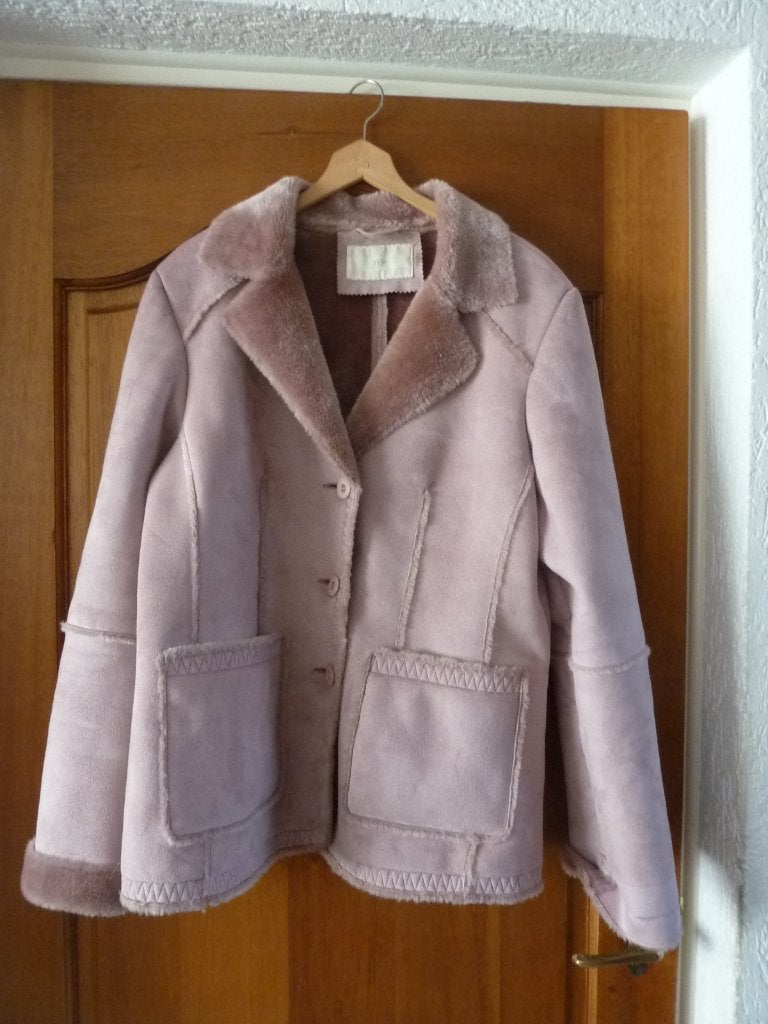 mooie warme roze Jas., Maat 42/44 (L), Ophalen of Verzenden, Zo goed als nieuw, Roze