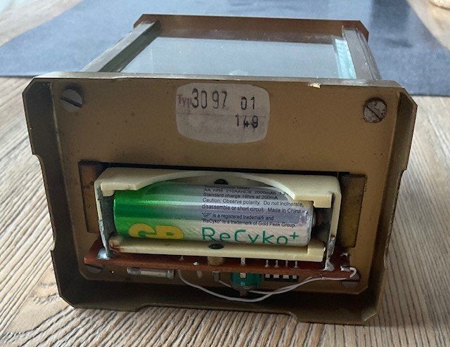 Foto 4 van Vintage KUNDO skeleton carriage clock