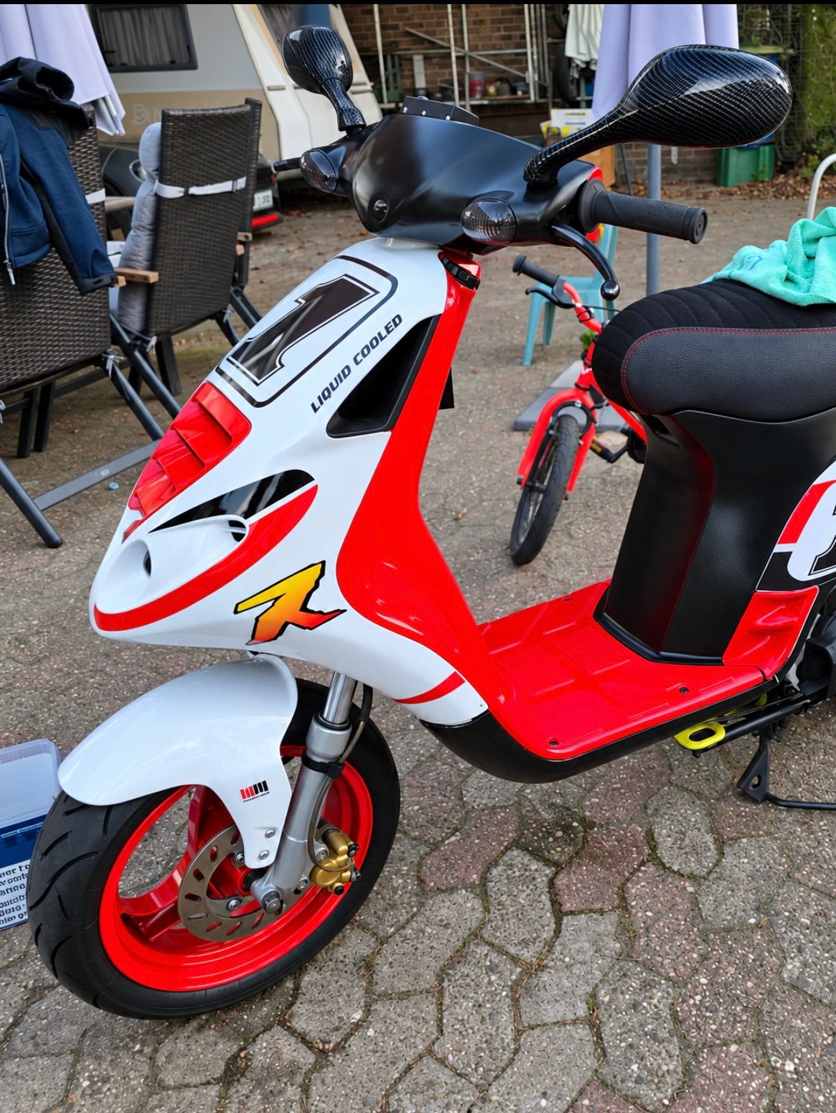NEW Carbon spiegelset voor Gilera Runner en Piaggio modellen, Ophalen of Verzenden, Nieuw, Overige typen, Piaggio