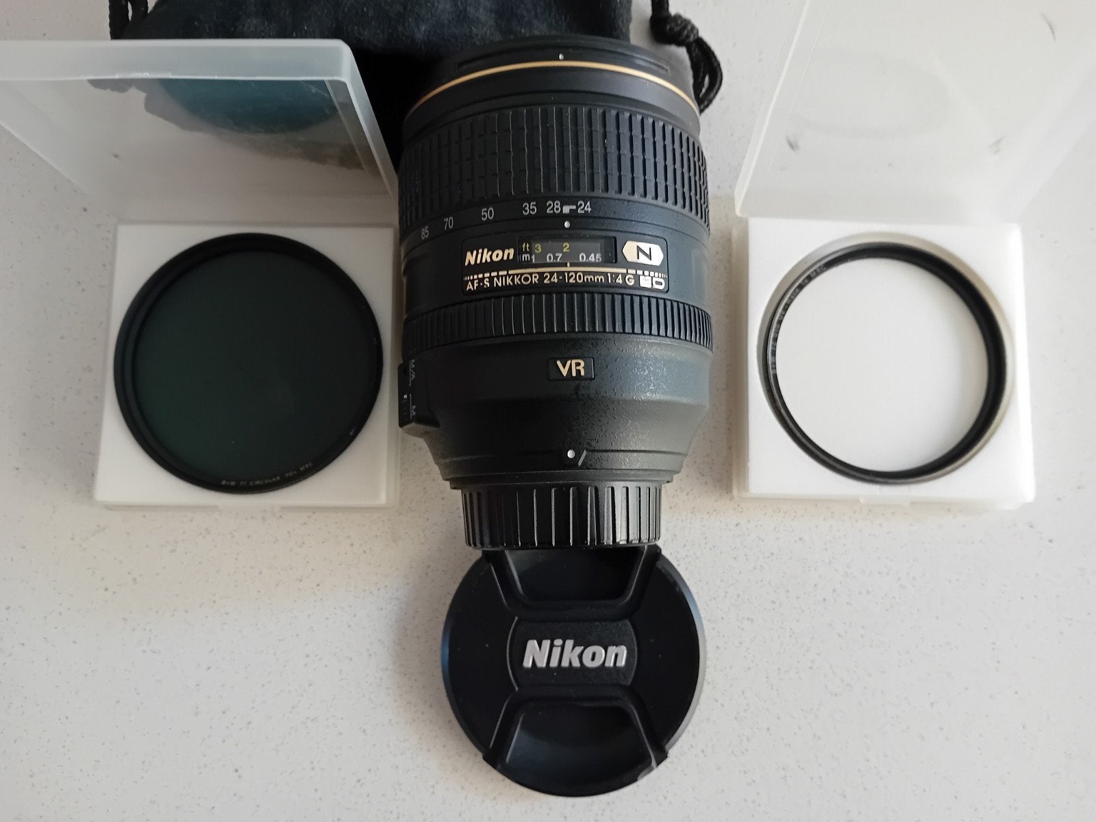 Nikon AF-S Nikkor 24-120mm f/4 G ED VR N set, Audio, Tv en Foto, Fotografie | Lenzen en Objectieven, Nikon, Zo goed als nieuw