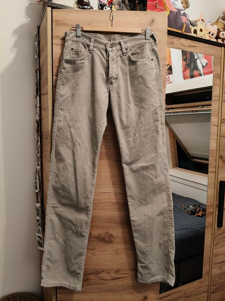 Lee ribbroek 30/34 - Beige corduroy broek, Beige, Overige maten, Ophalen of Verzenden, Lee
