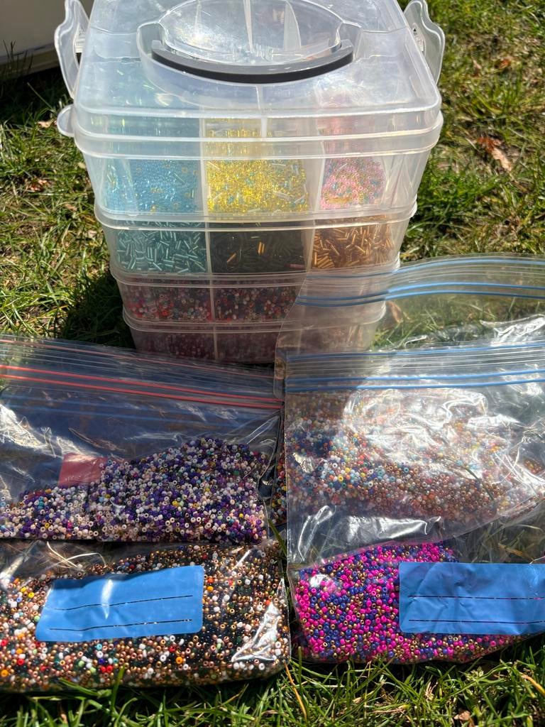 Grote collectie gemengde kralen voor sieraden maken, Hobby en Vrije tijd, Kralen en Sieraden maken, Ophalen of Verzenden, Gebruikt