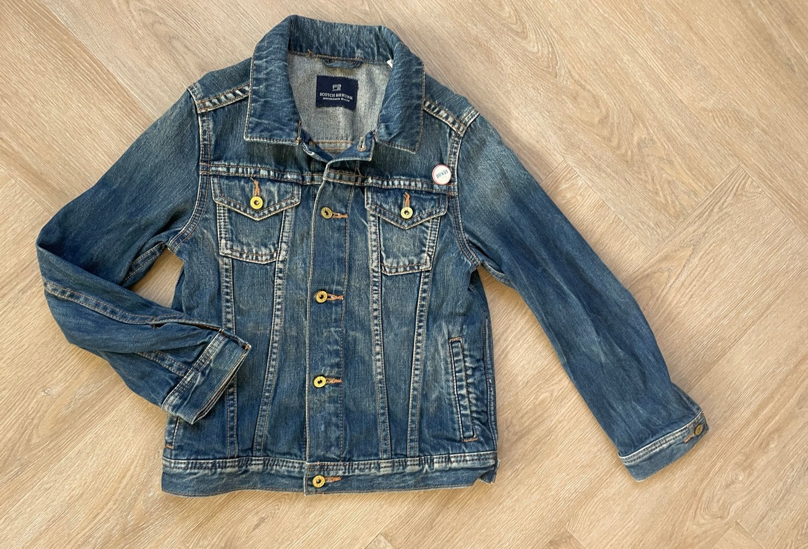 Scotch & Soda spijkerjasje maat 128, Verzenden, Nieuw, Jongen of Meisje, Jas