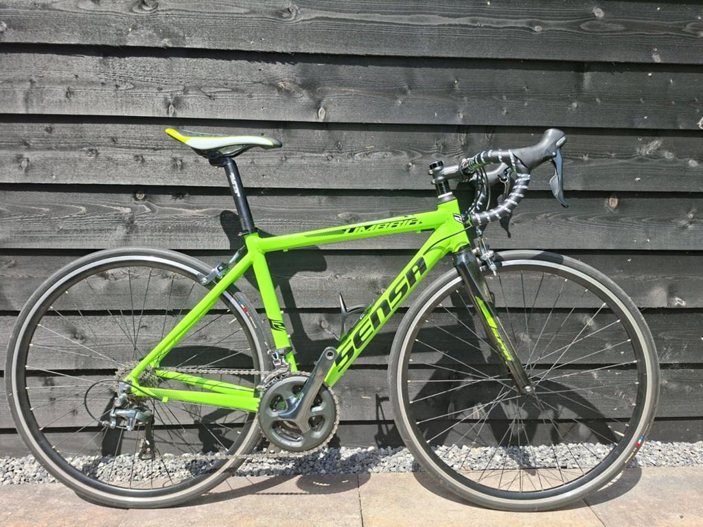 Sensa Umbria racefiets 10-speed, maat 47, carbon voorvork, Gebruikt, Aluminium, Minder dan 49 cm, Meer dan 20 versnellingen